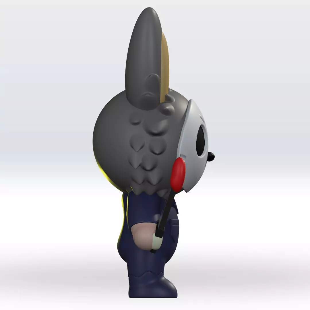 Labubu Michael Myers Halloween STL 3D Model 3D print model_2