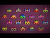 20 Carnival Feather Masks Pack 3 -Stylized  Kids Party Mask Low-poly 3D model_1