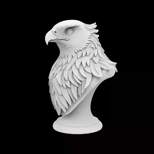 Majestic Hawk Bust 3D Printable Model
