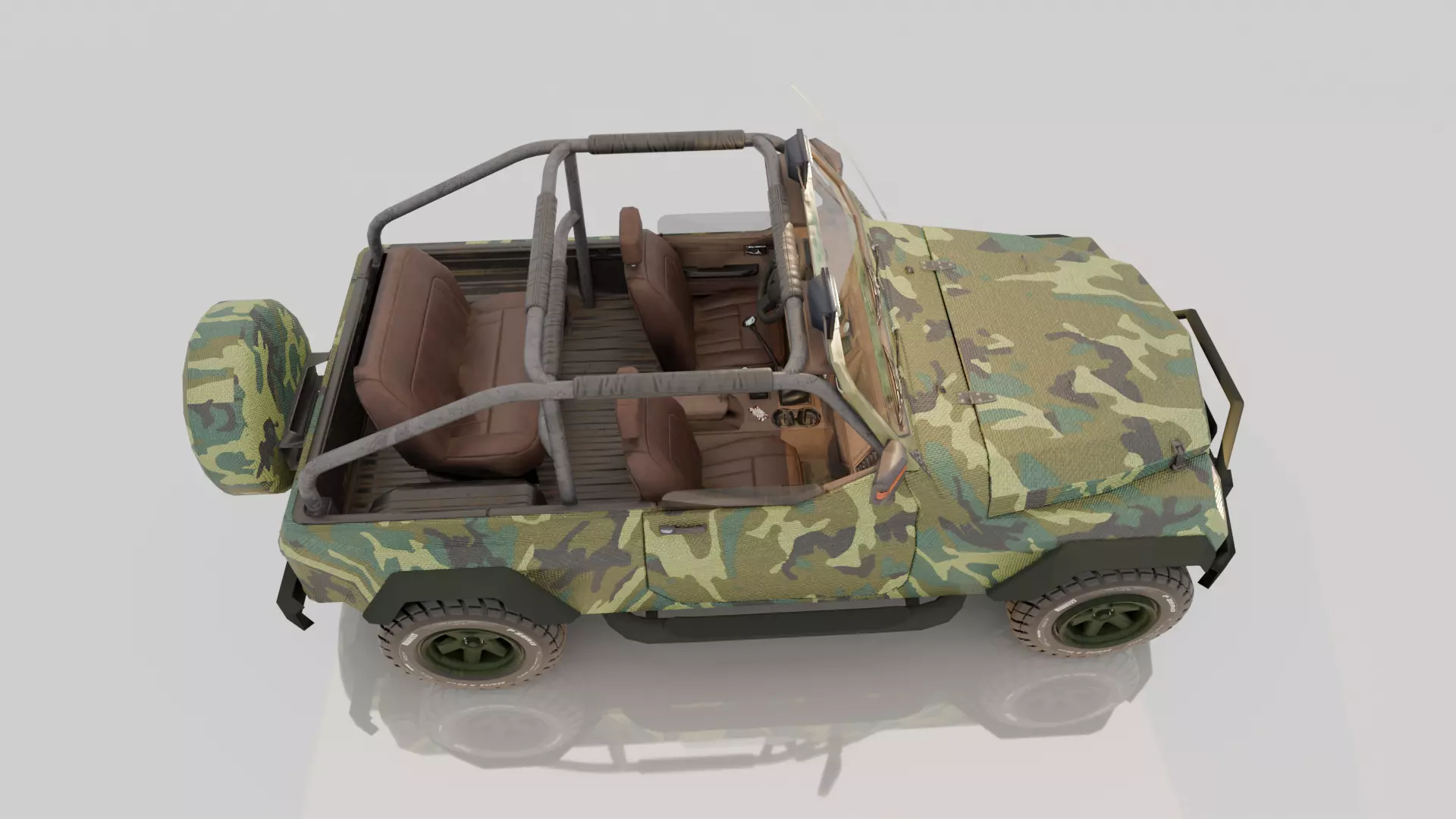 Military Jeep 3D Model - High Quality Game Ready Detailed 3D model_6