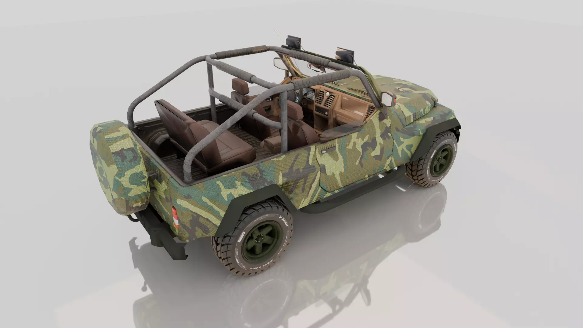Military Jeep 3D Model - High Quality Game Ready Detailed 3D model_5