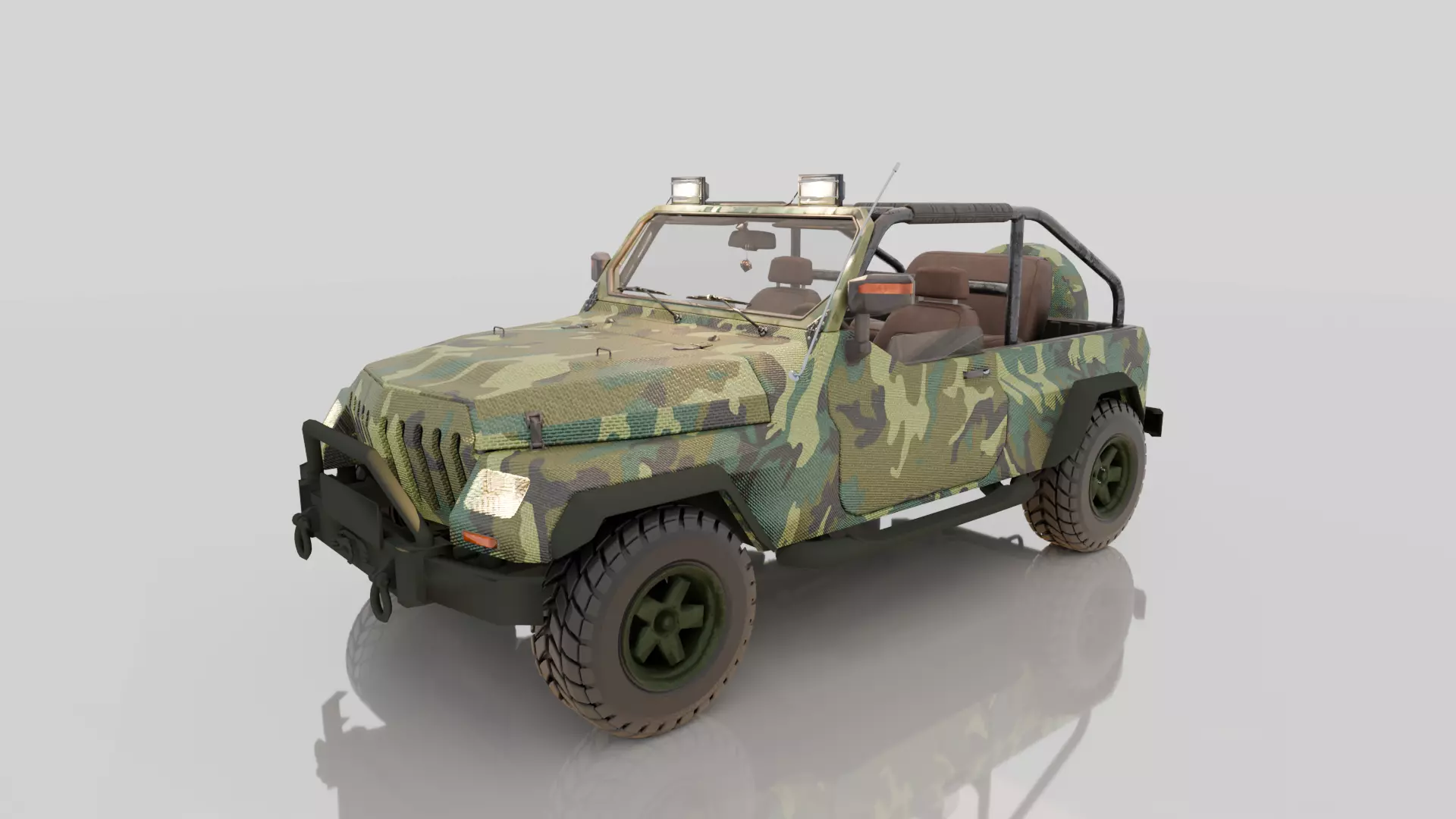Military Jeep 3D Model - High Quality Game Ready Detailed 3D model_1