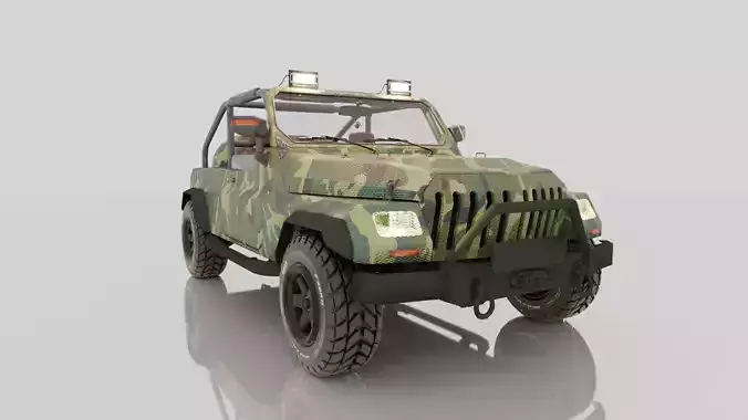 Military Jeep 3D Model - High Quality Game Ready Detailed