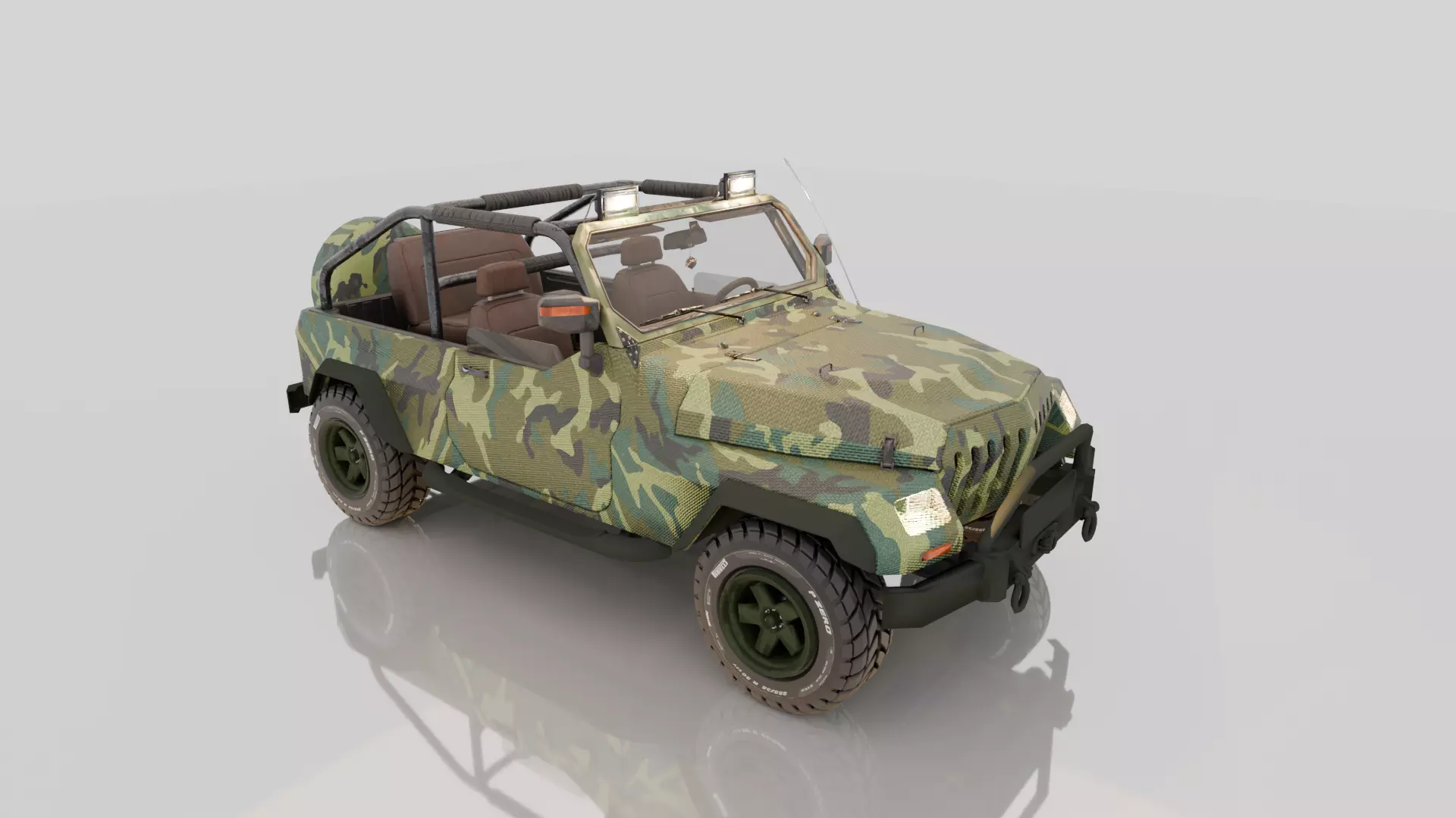 Military Jeep 3D Model - High Quality Game Ready Detailed 3D model_2