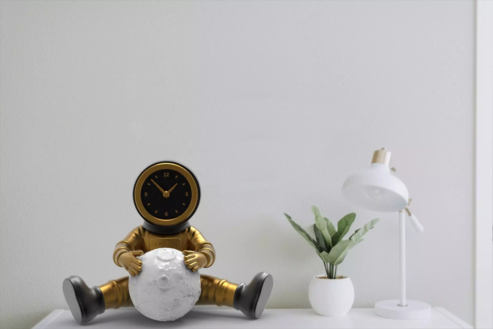 Astronaut desk clock 3D print model