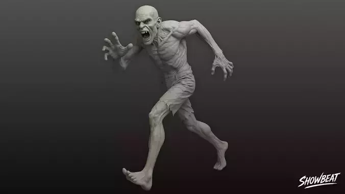 Zombie Statue Running Pose