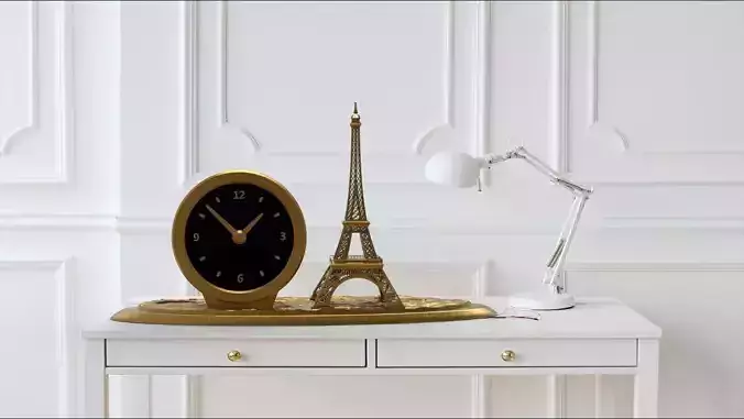Eiffel Tower desk clock