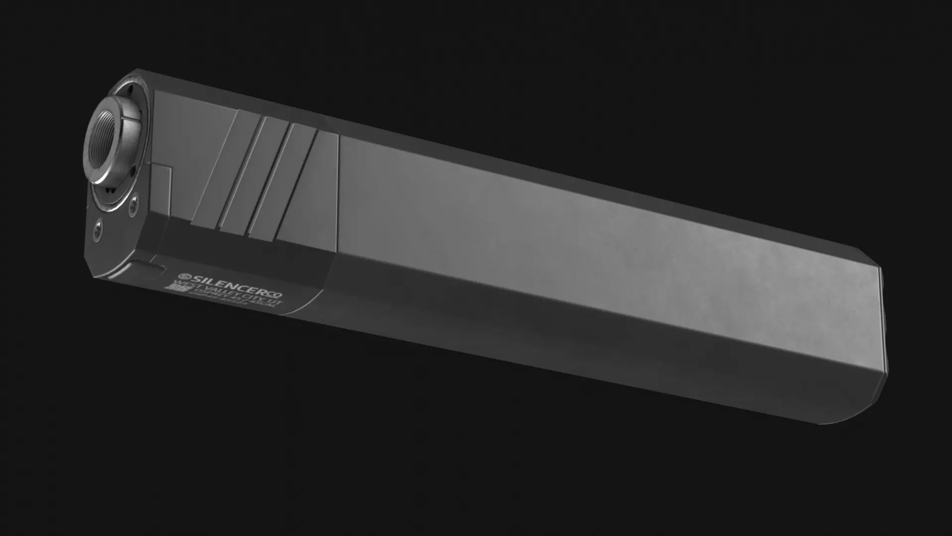 SilencerCo Osprey45 2 Suppressor - Game Asset Low-poly 3D model_4