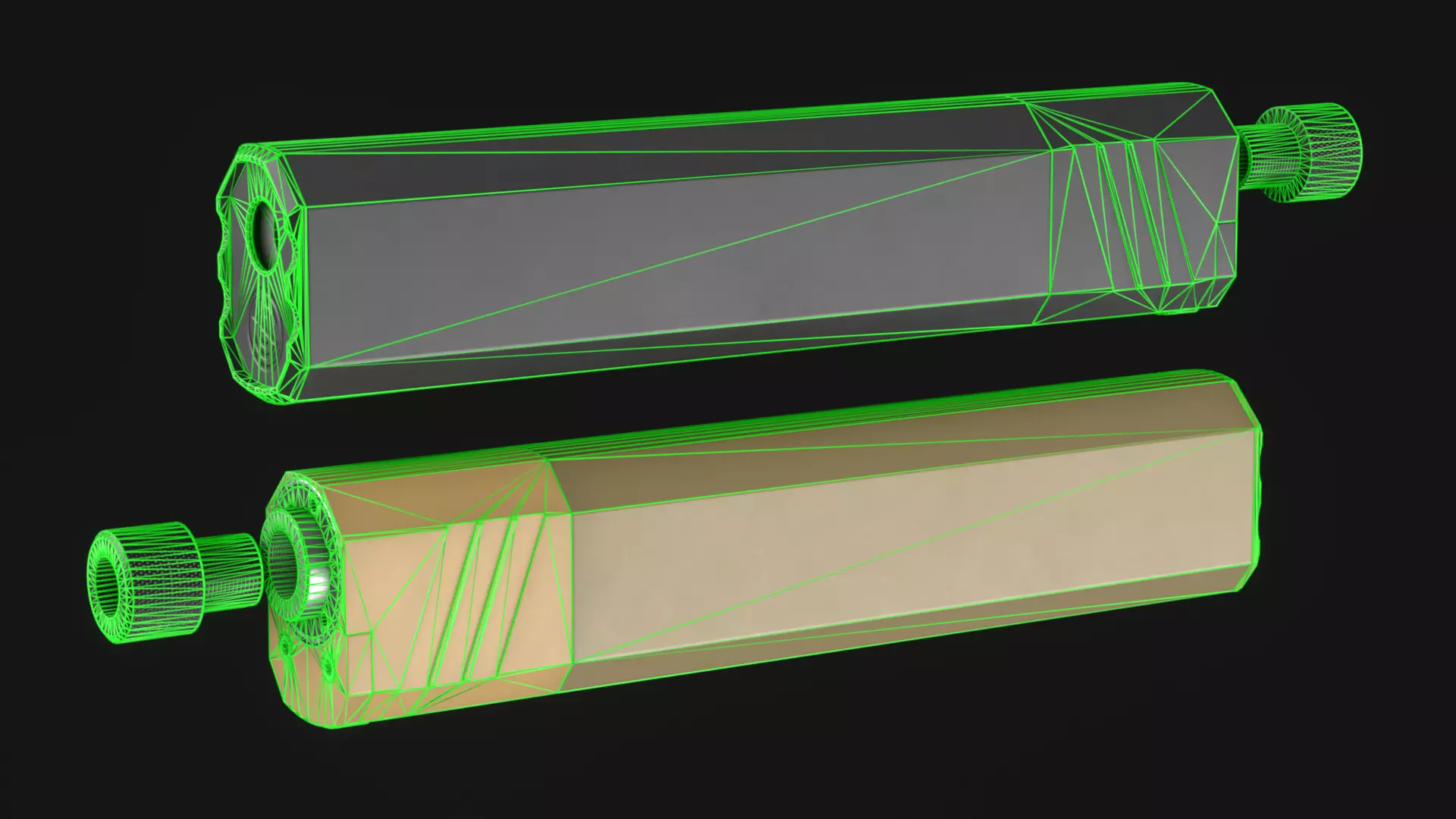 SilencerCo Osprey45 2 Suppressor - Game Asset Low-poly 3D model_2