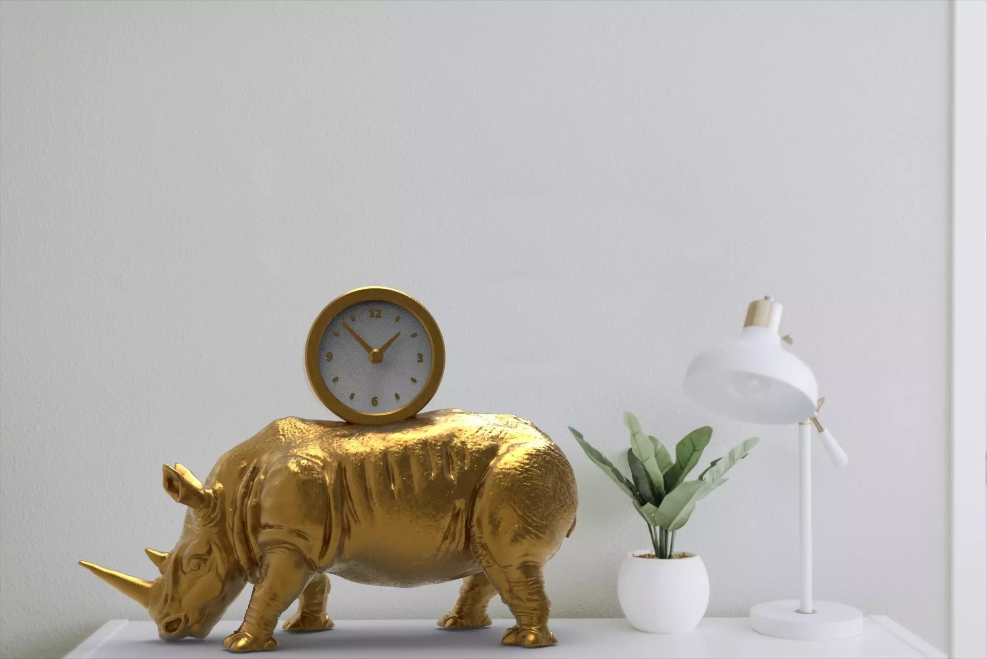 Rhinoceros desk clock 3D print model