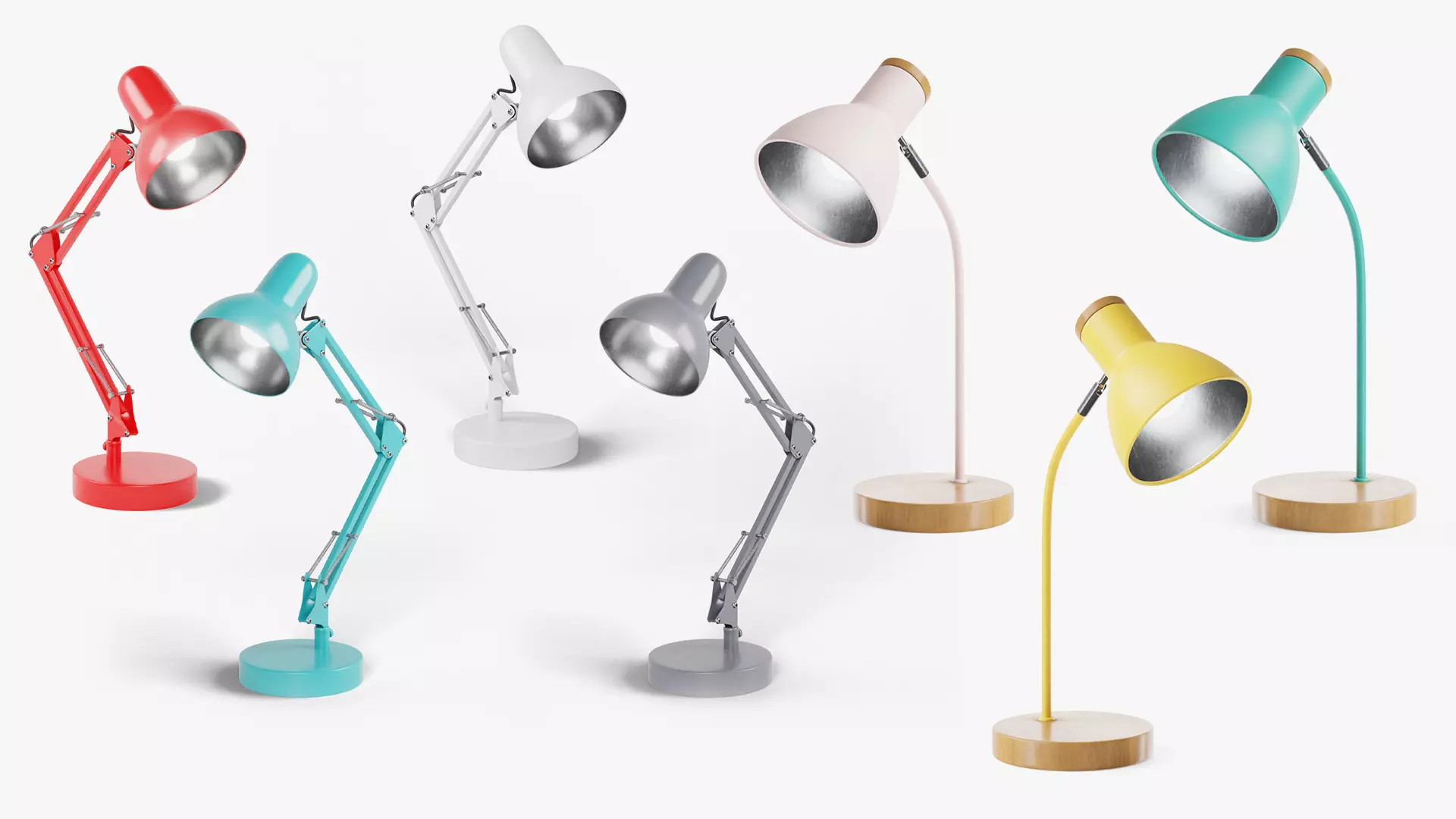 20 Desk Lamps - PBR High Quality Models Bundle 3D Model Collection_28