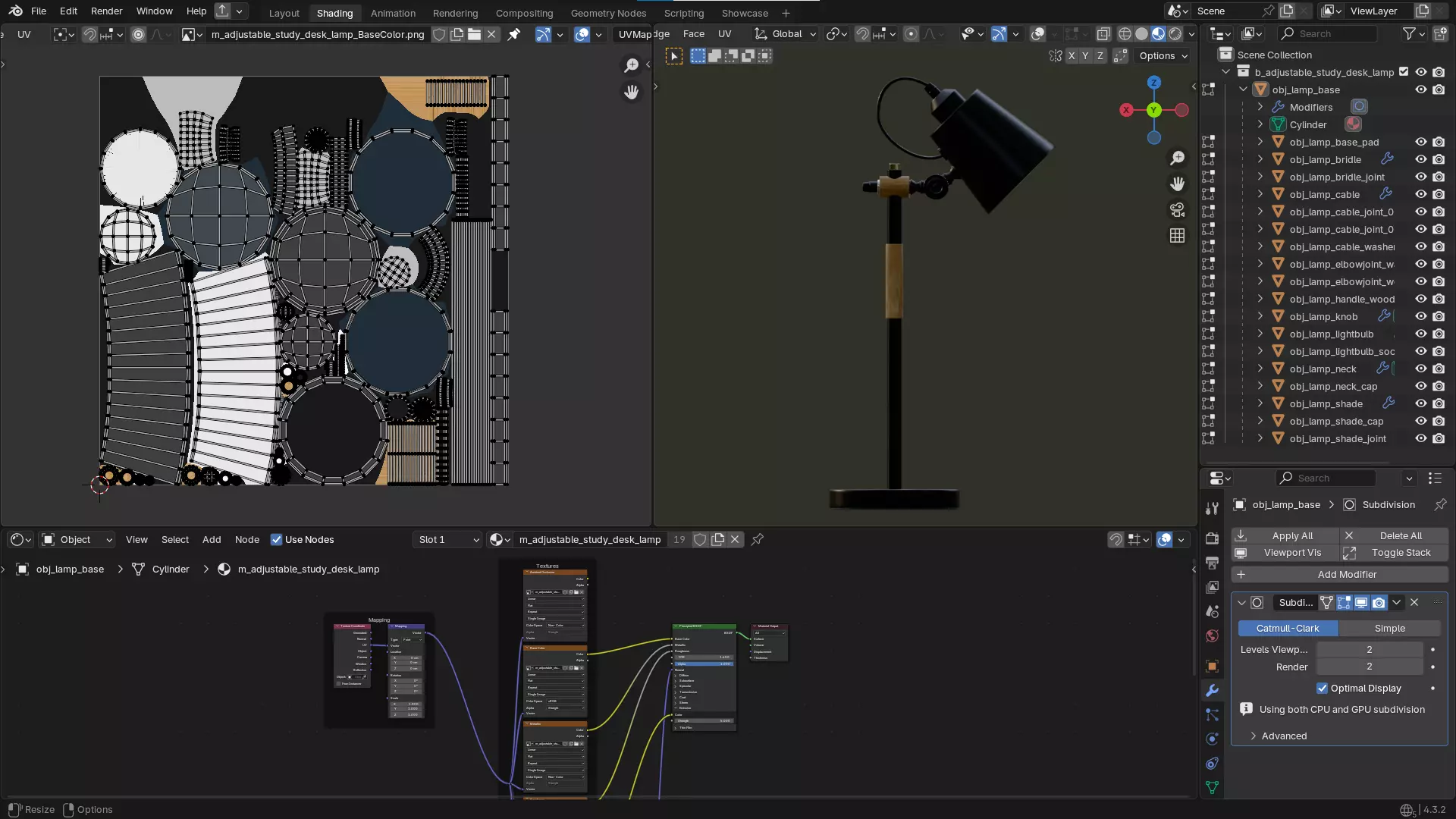 20 Desk Lamps - PBR High Quality Models Bundle 3D Model Collection_73