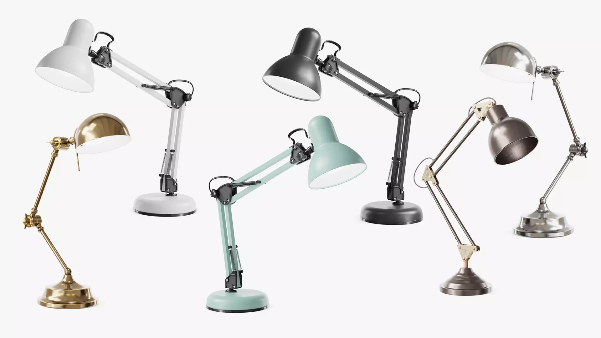 20 Desk Lamps - PBR High Quality Models Bundle 3D Model Collection_29