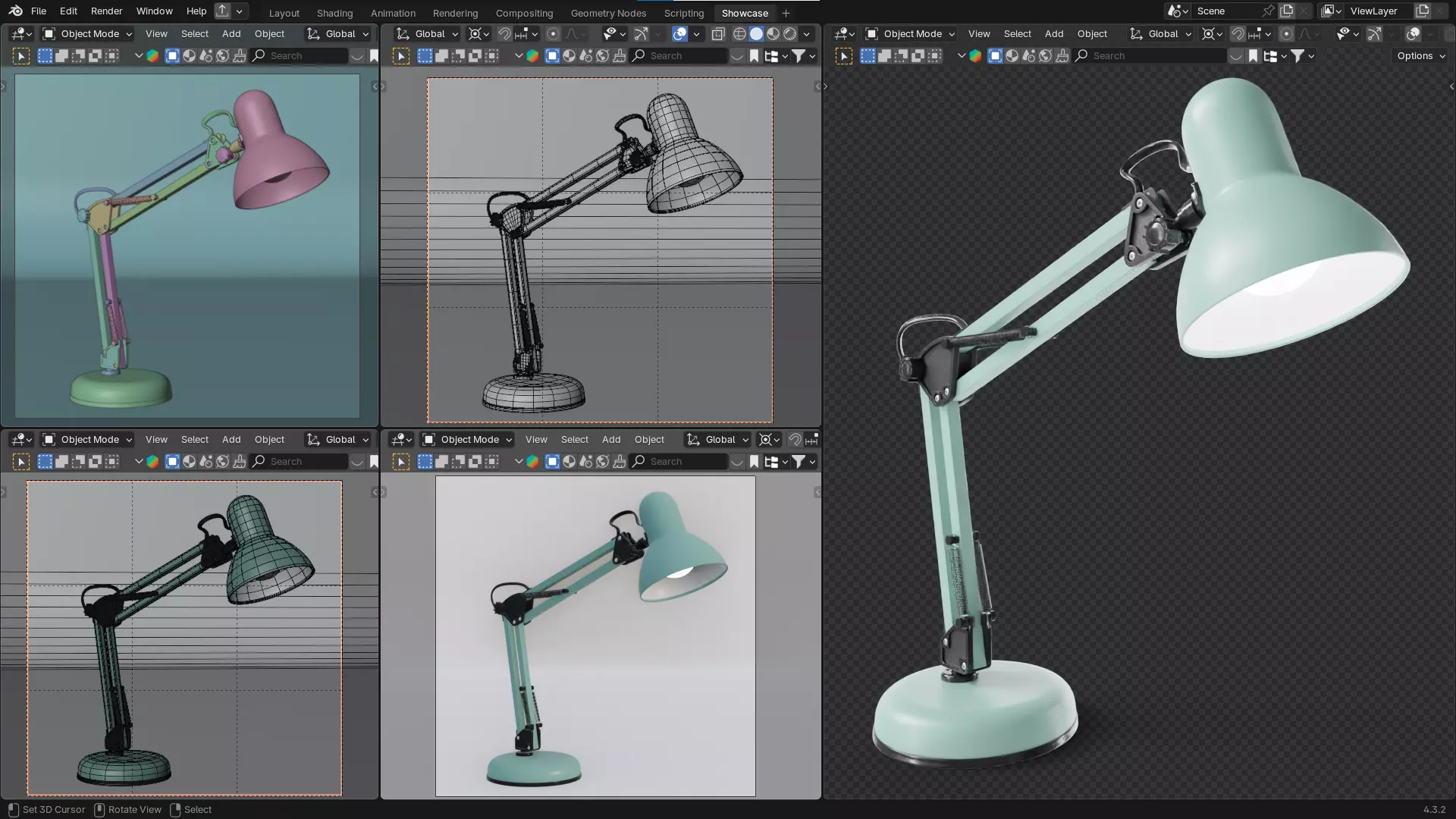 20 Desk Lamps - PBR High Quality Models Bundle 3D Model Collection_47