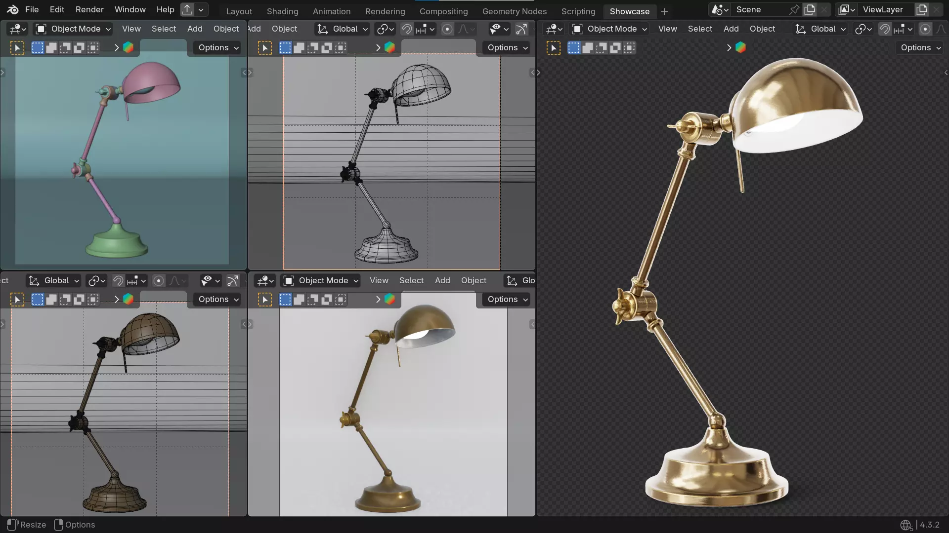 20 Desk Lamps - PBR High Quality Models Bundle 3D Model Collection_100