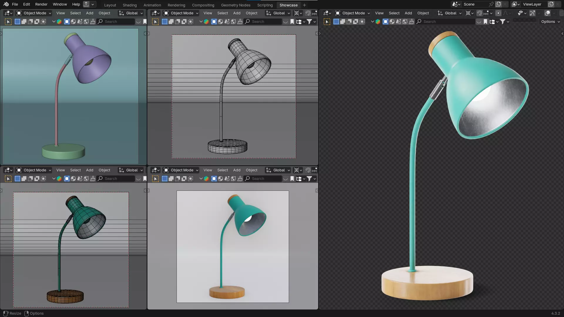 20 Desk Lamps - PBR High Quality Models Bundle 3D Model Collection_87