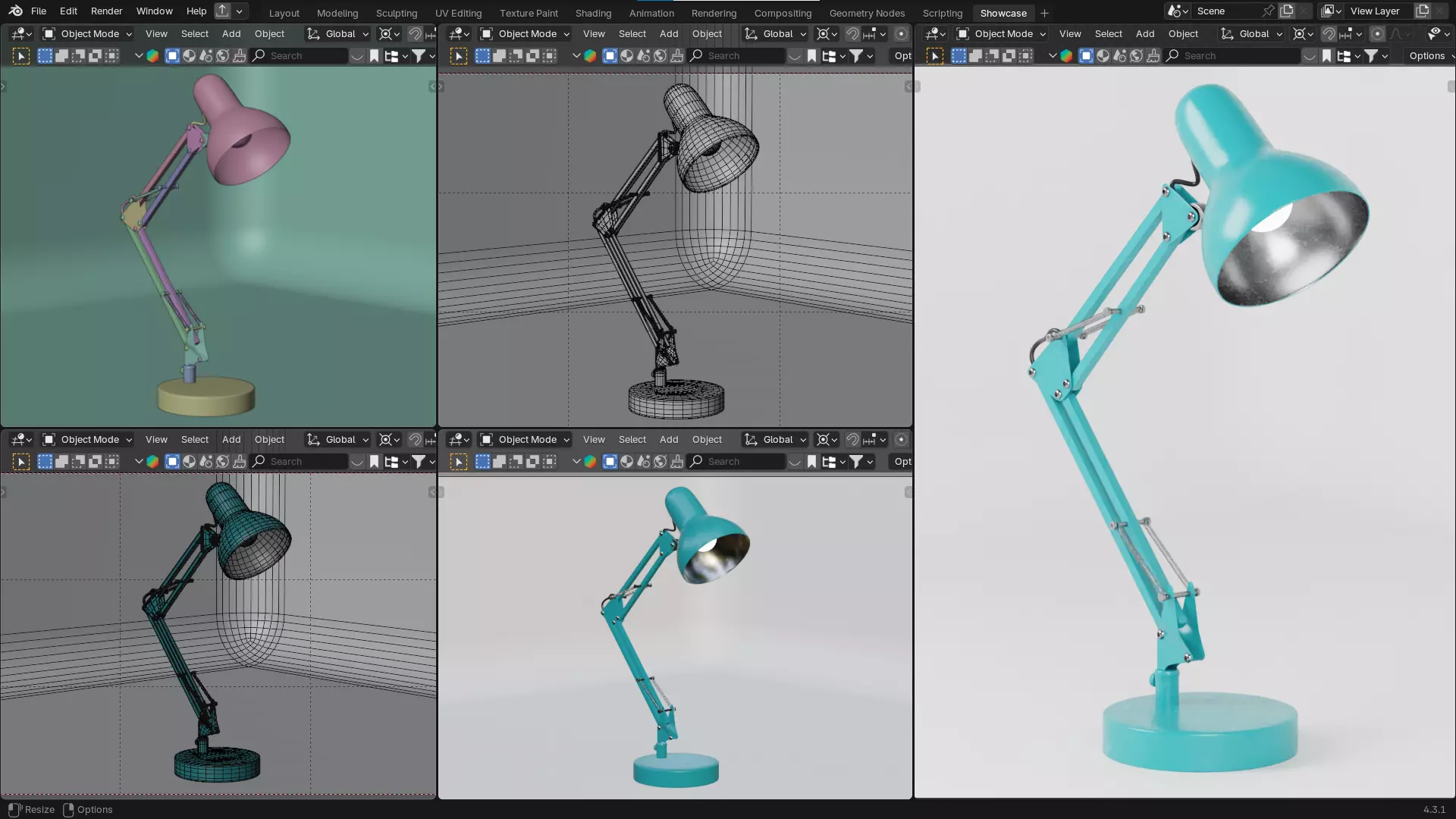 20 Desk Lamps - PBR High Quality Models Bundle 3D Model Collection_137