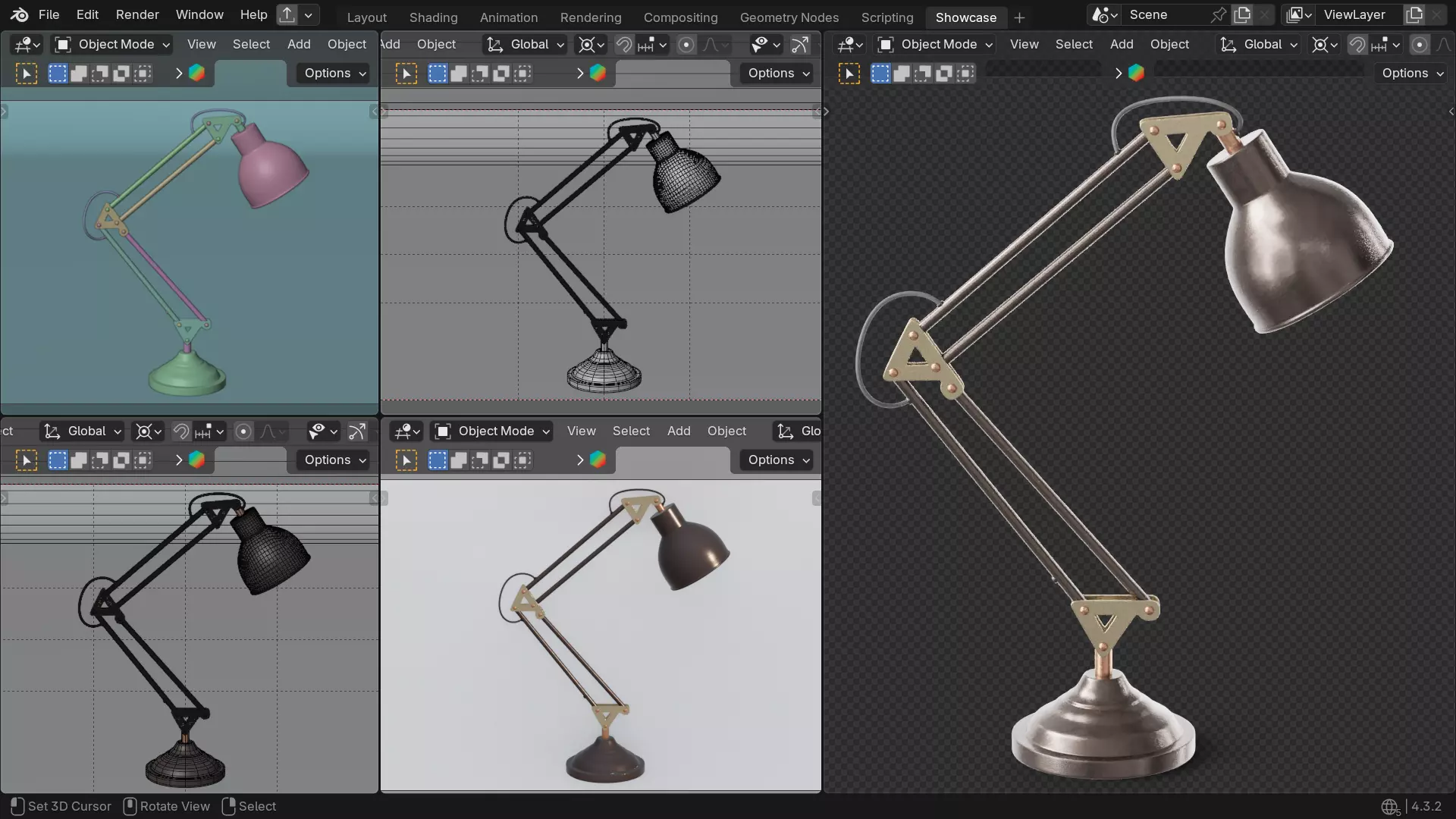 20 Desk Lamps - PBR High Quality Models Bundle 3D Model Collection_108