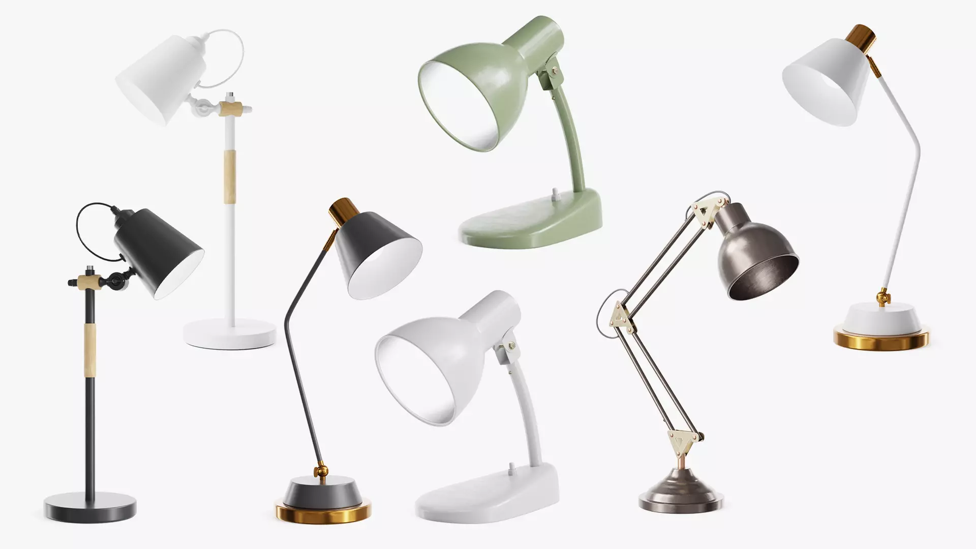 20 Desk Lamps - PBR High Quality Models Bundle 3D Model Collection_30