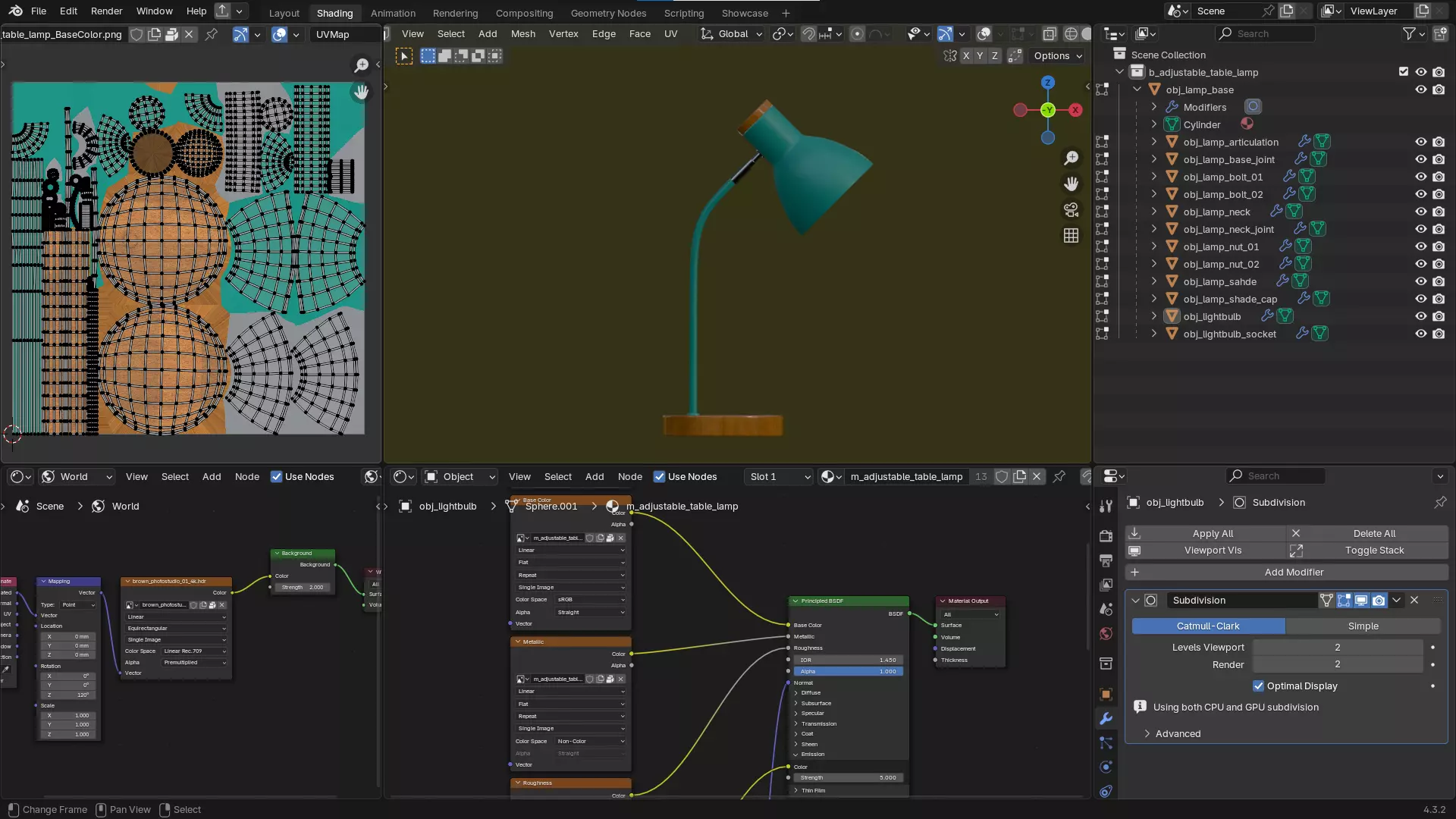 20 Desk Lamps - PBR High Quality Models Bundle 3D Model Collection_88