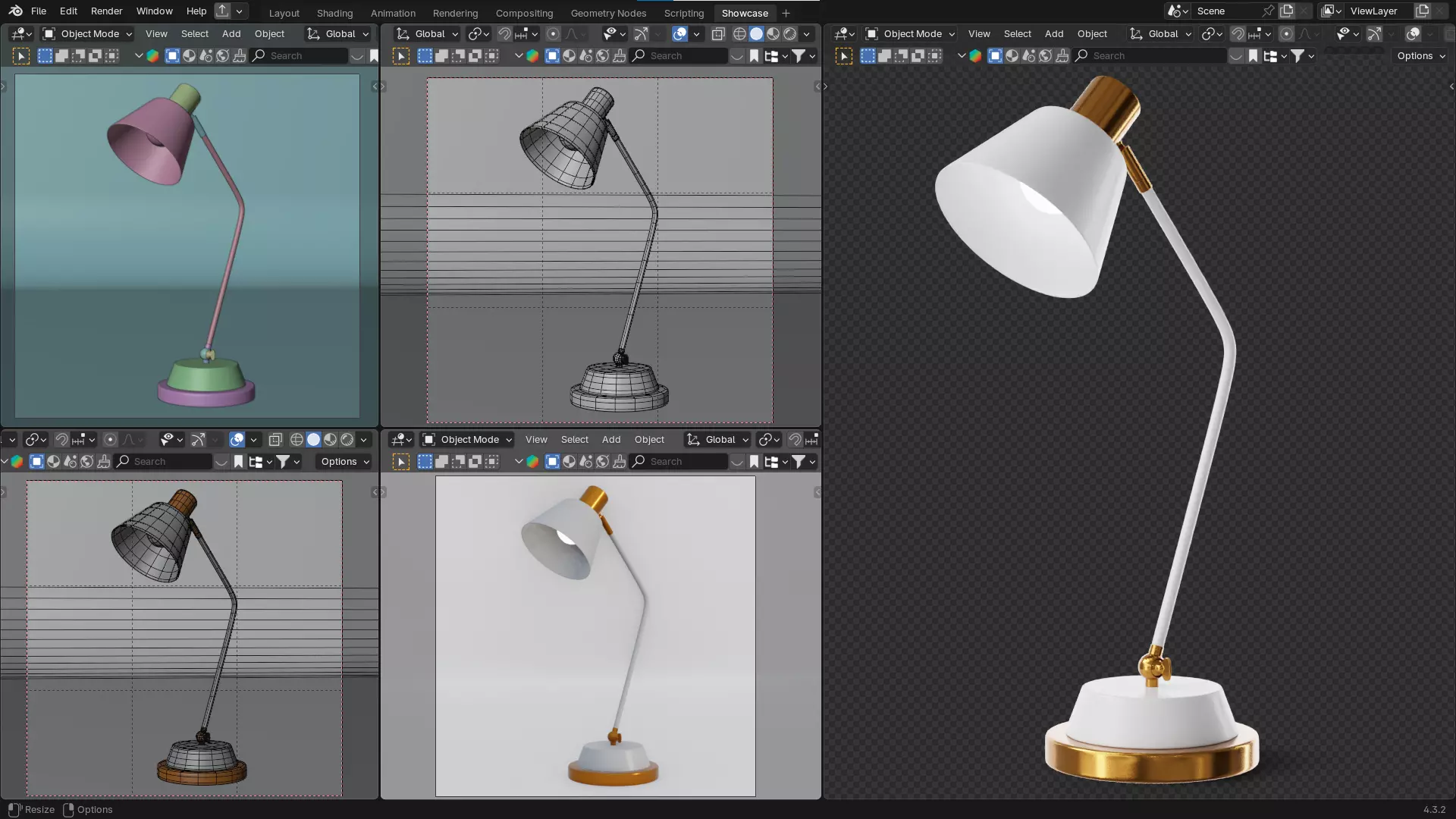 20 Desk Lamps - PBR High Quality Models Bundle 3D Model Collection_60