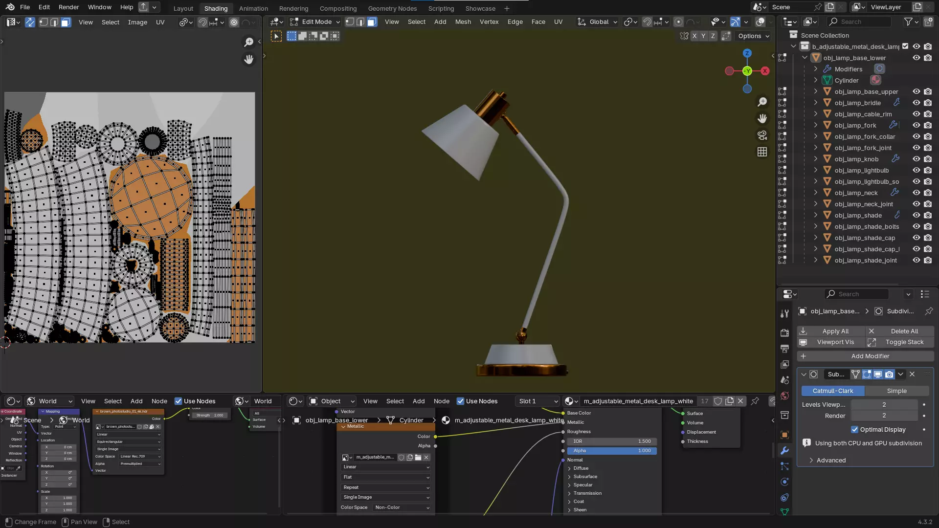 20 Desk Lamps - PBR High Quality Models Bundle 3D Model Collection_61