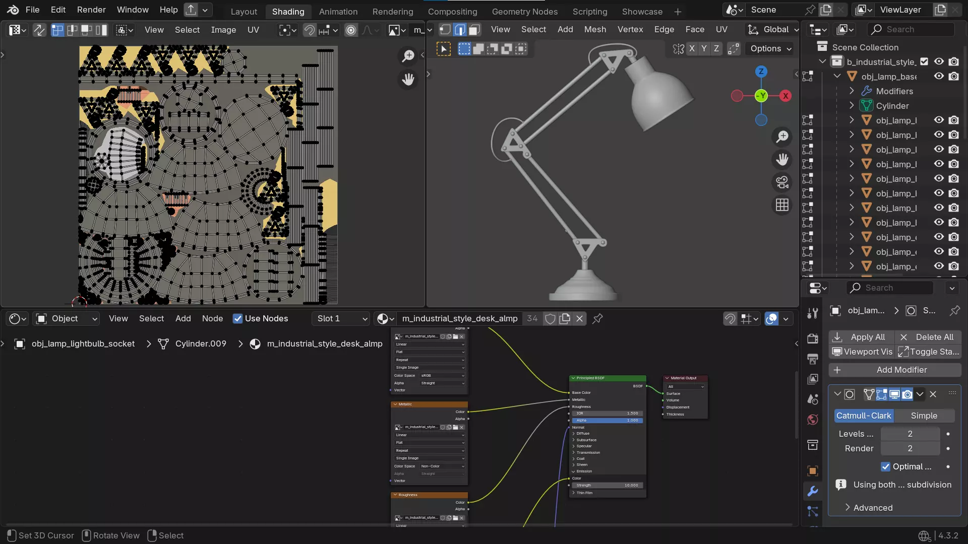 20 Desk Lamps - PBR High Quality Models Bundle 3D Model Collection_109