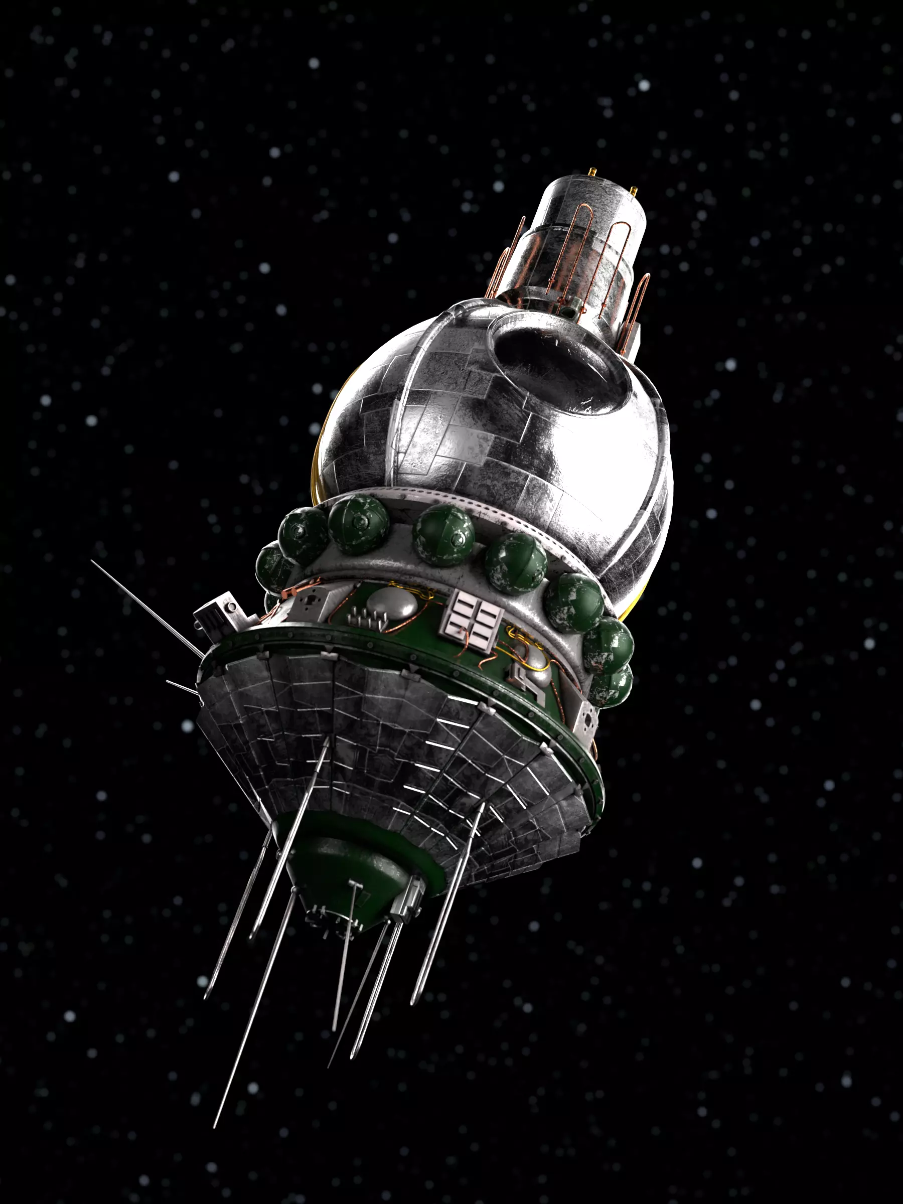 Space probe  satelite  3D model_1