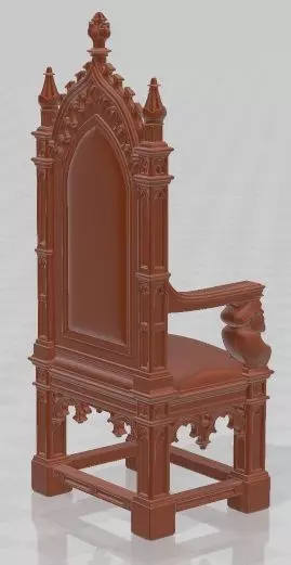 Chair - Medieval 1 Printable 3D print model_3