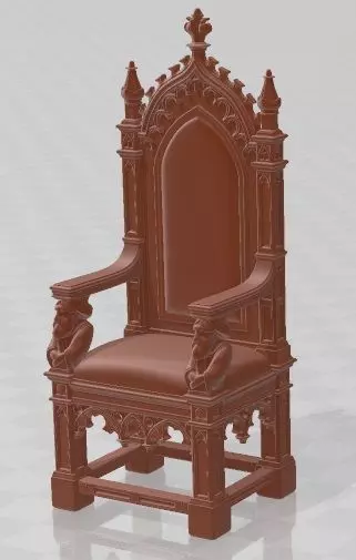 Chair - Medieval 1 Printable 3D print model_1