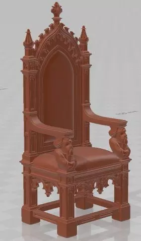 Chair - Medieval 1 Printable 3D print model_2