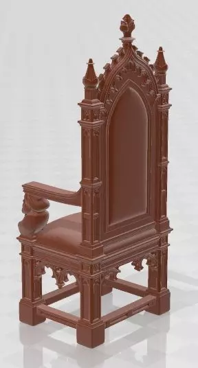 Chair - Medieval 1 Printable 3D print model_4