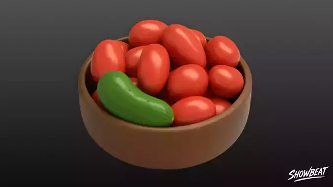 Grape Tomatoes and Cucumber Bowl