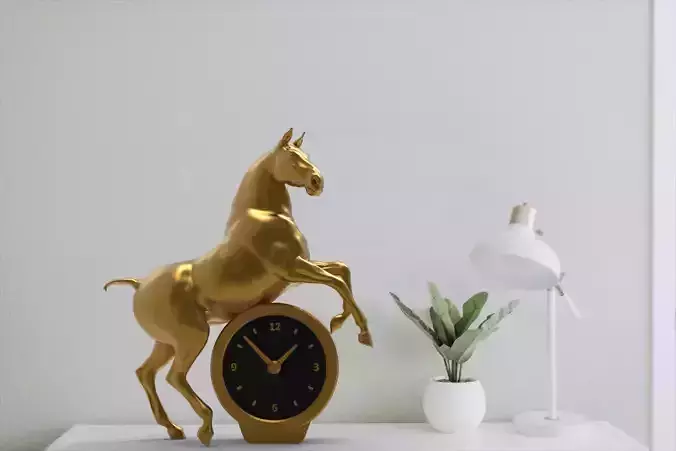 Horse desk clock