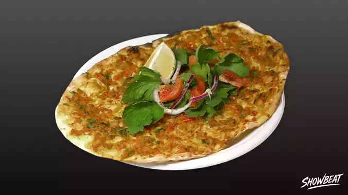 Lahmacun on Plate