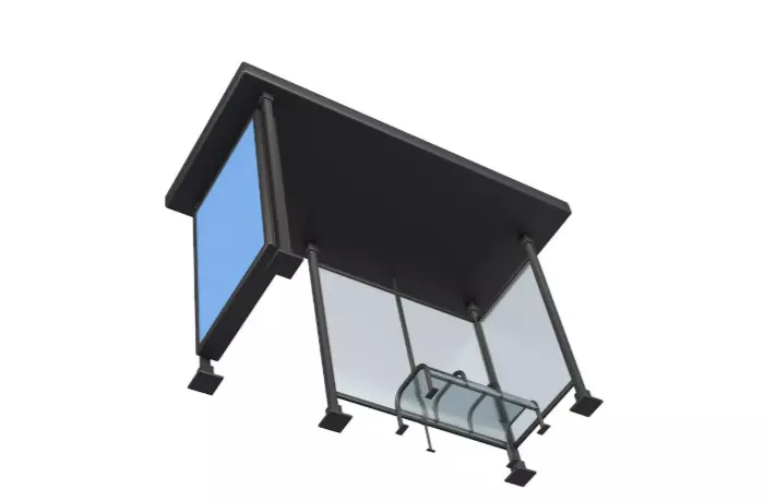 Bus Stop in LA 3D model_3
