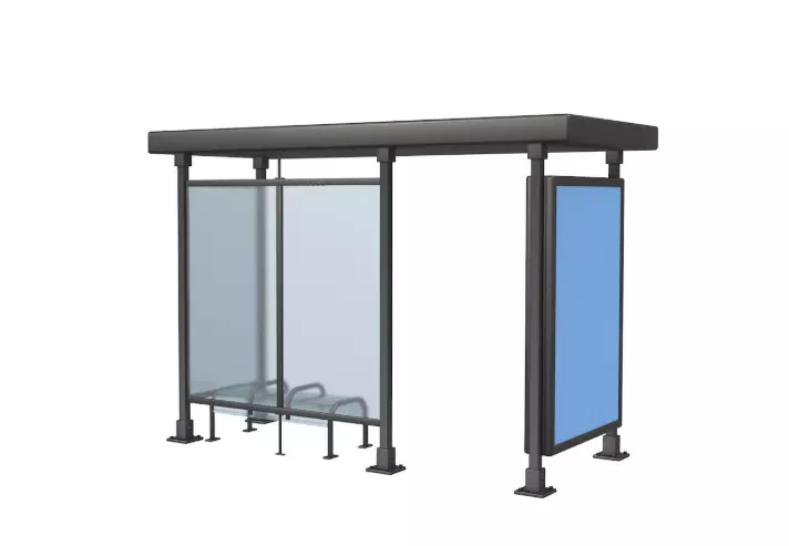 Bus Stop in LA 3D model_4