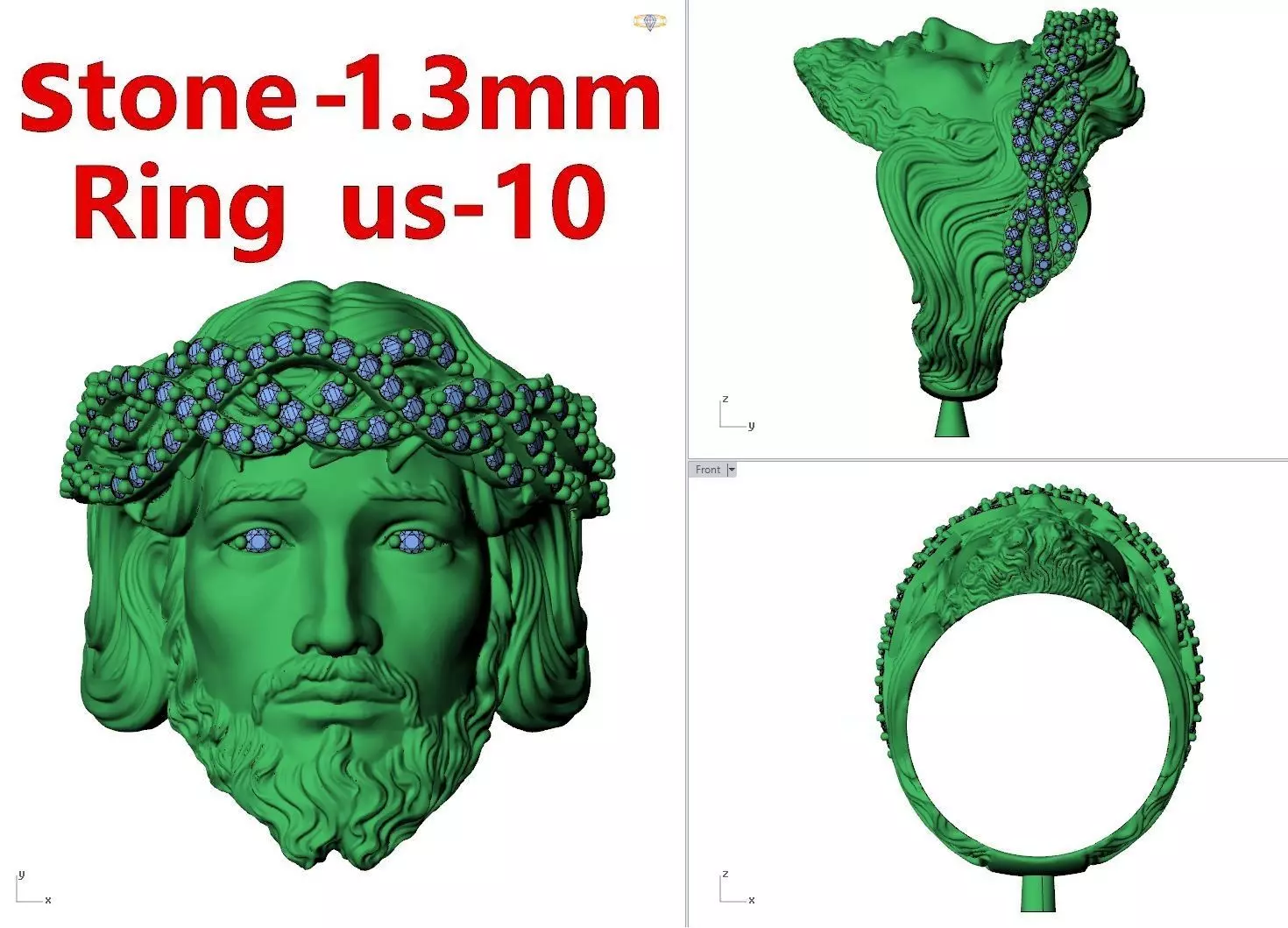 jesus ring stone 3D print model_3