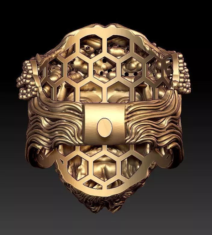 jesus ring stone 3D print model_6