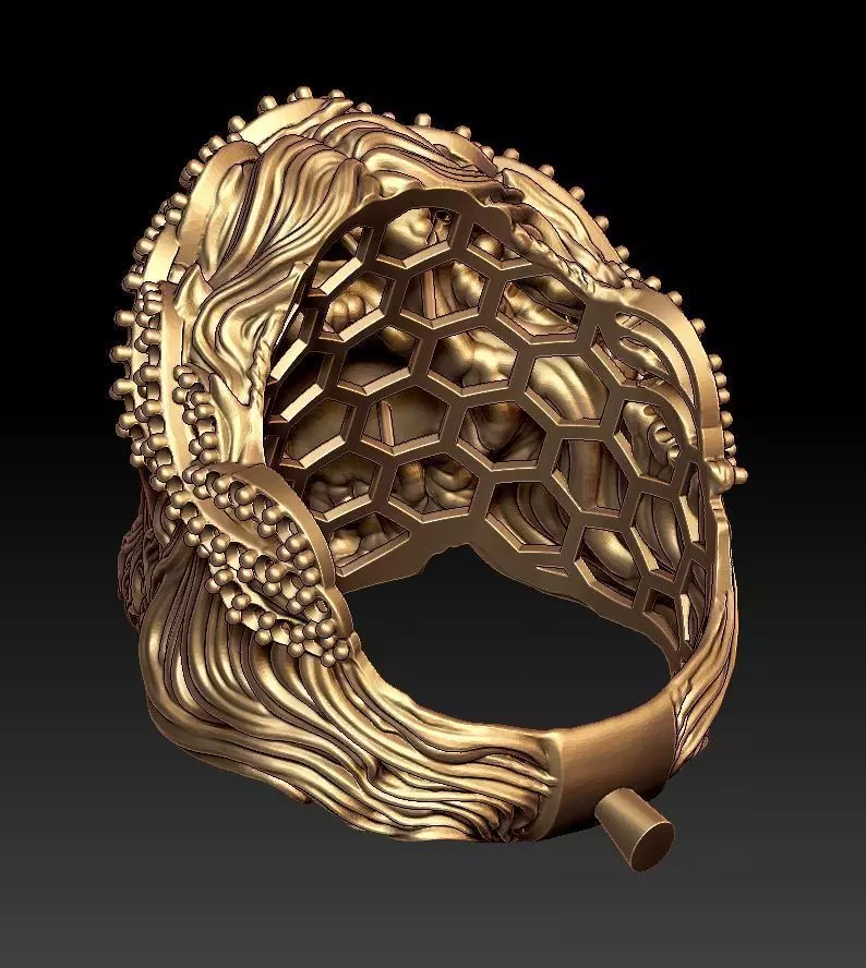 jesus ring stone 3D print model_7