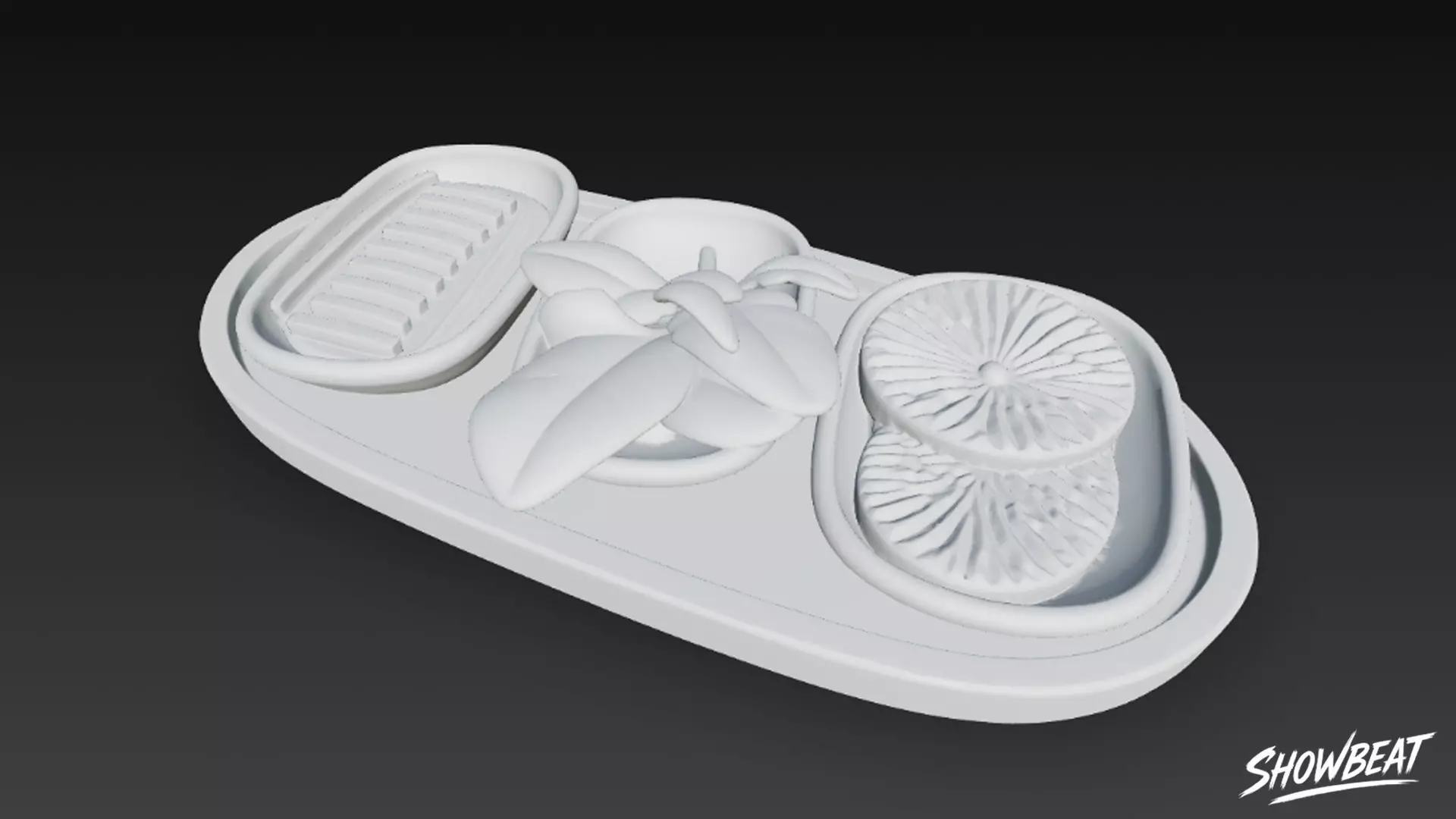 Side Dishes  Greens and Red Paste Low-poly 3D model_5