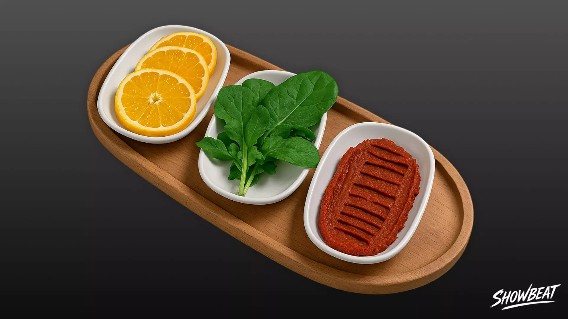 Side Dishes  Greens and Red Paste Low-poly 3D model_0