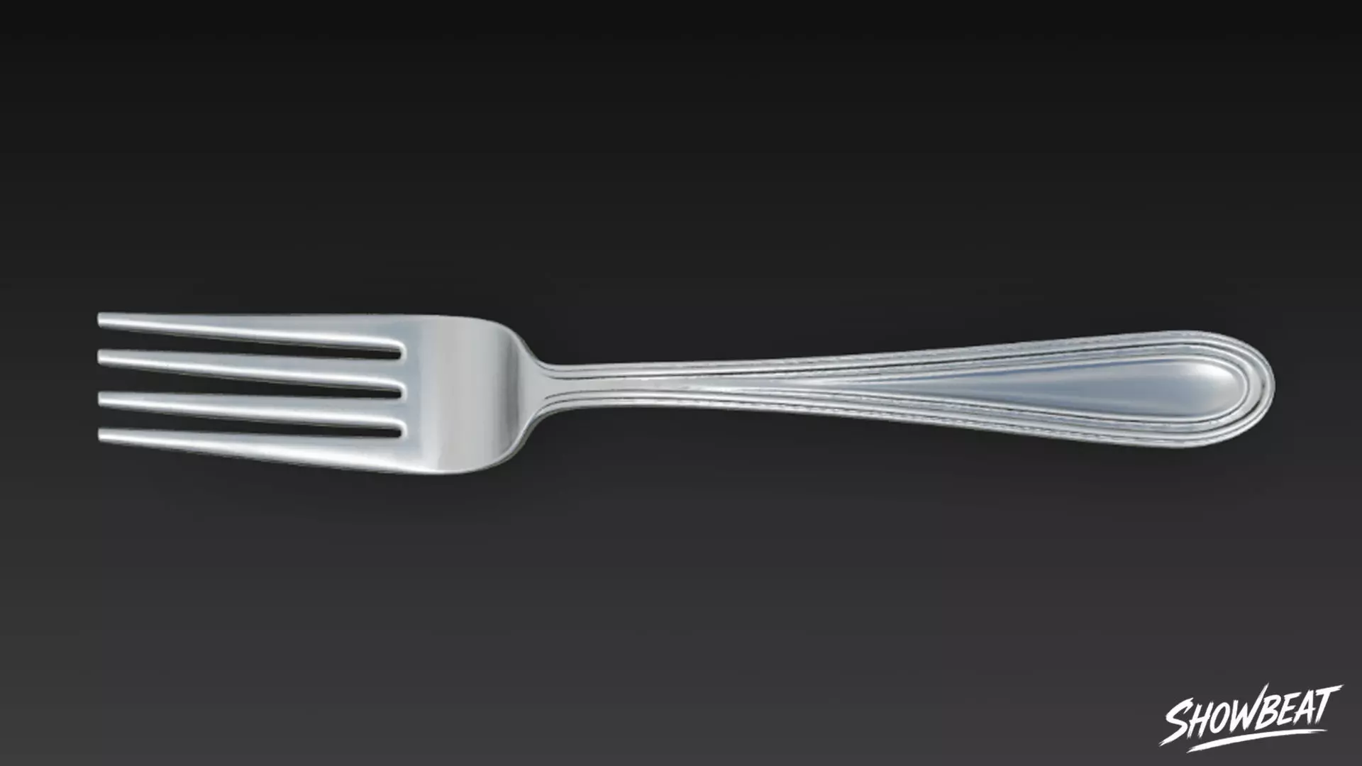 Stainless Steel Fork Low-poly 3D model_2