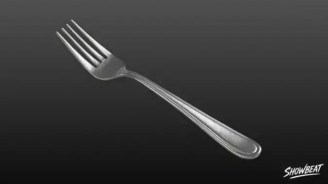 Stainless Steel Fork Low-poly 3D model Stainless Steel Fork Low-poly 3D model