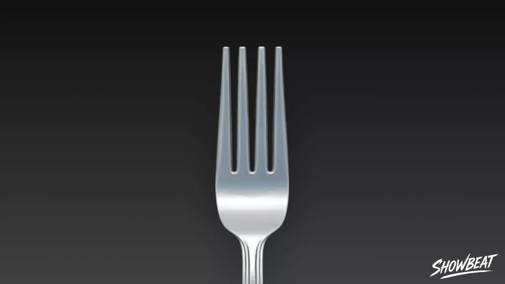 Stainless Steel Fork Low-poly 3D model_5