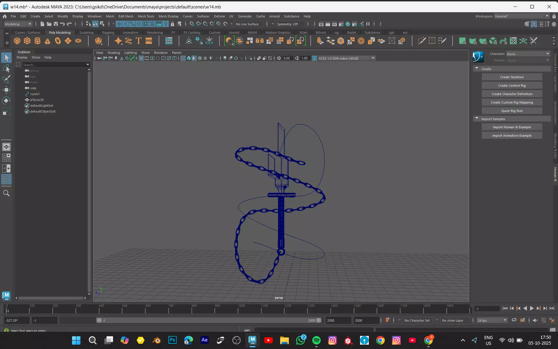  Split Soul Katana sword Low-poly 3D model_1