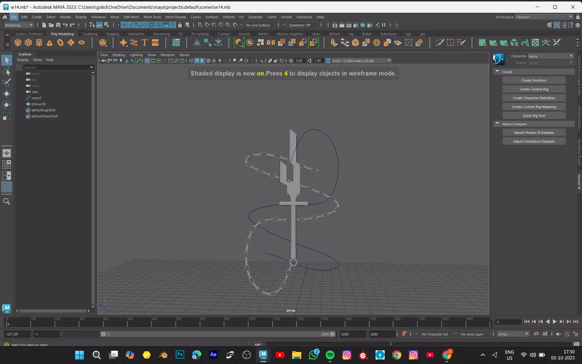  Split Soul Katana sword Low-poly 3D model_2