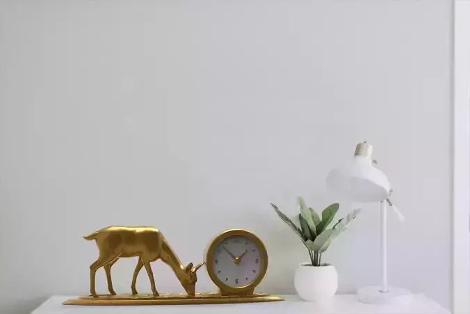 Deer desk clock