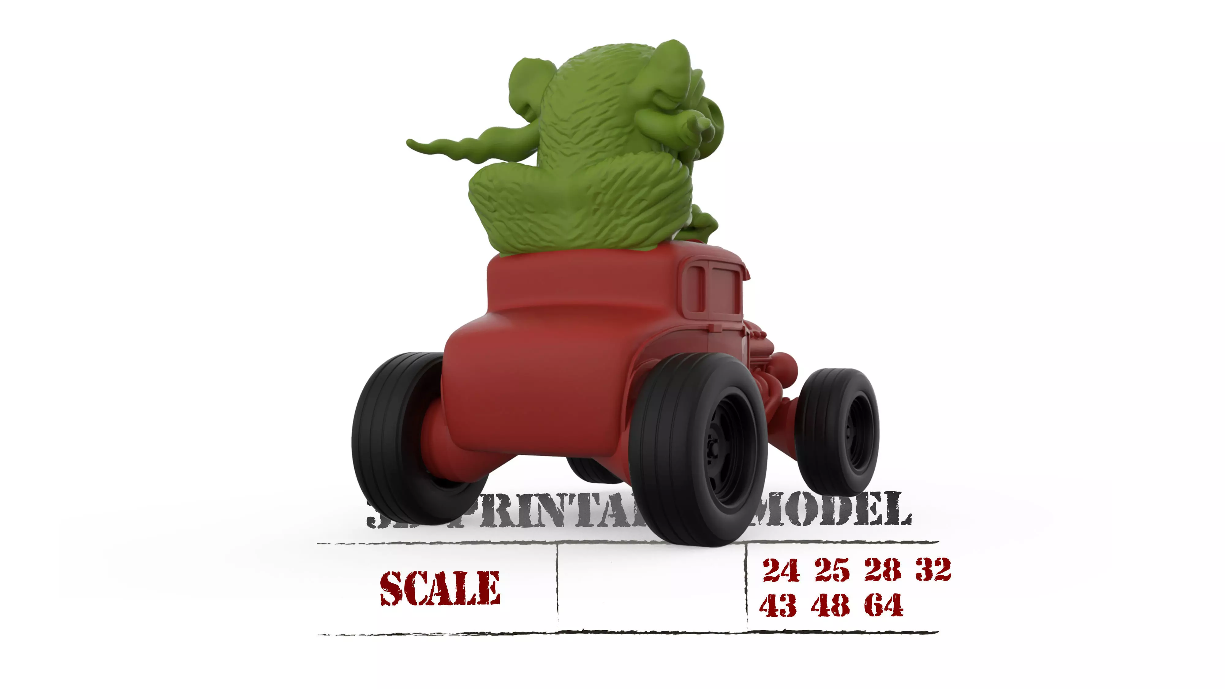 3D Printable HotRod Driver Skull Skeleton  STL Model 3D Model Collection_9