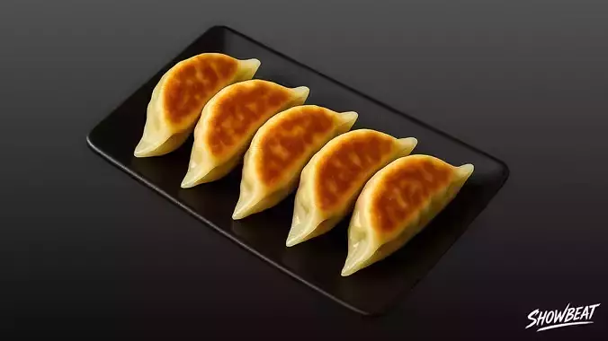 Gyoza Dumplings Low-poly 3D model